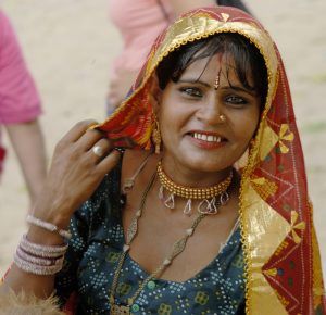 fotografia documental India mujer sonriendo